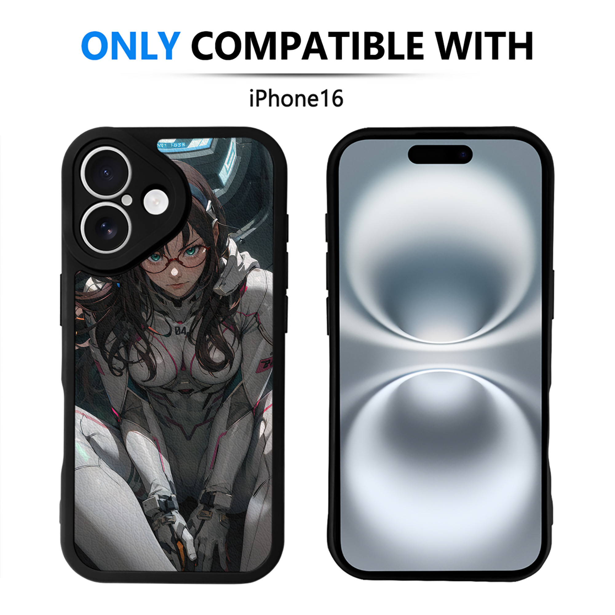 （画像用） EVA 新世紀エヴァンゲリオン 【iPhone 16シリーズ対応】シリコンスマホケース（レザー調） 材質：シリコン